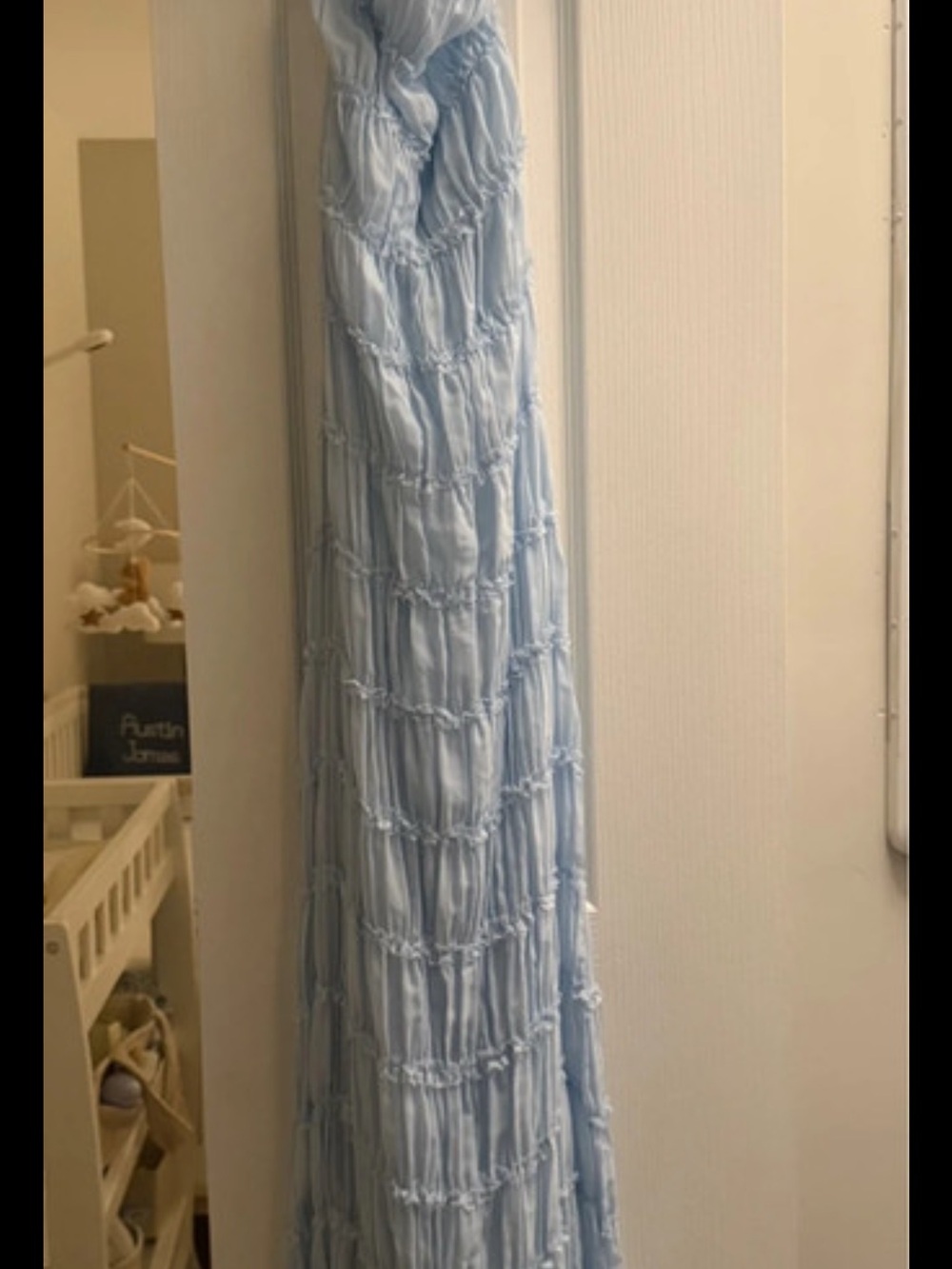 Light Blue Tiered Maxi Dress